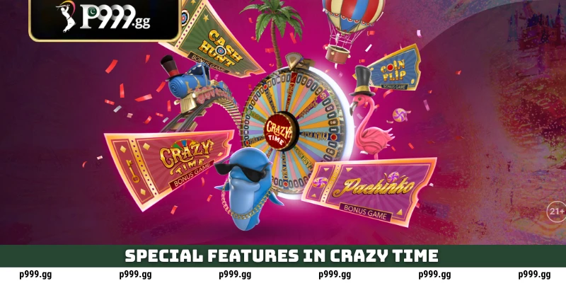 Crazy Time at P999 PKR – Complete Live Casino Guide With Bonus Tips 4 Special features in Crazy Time