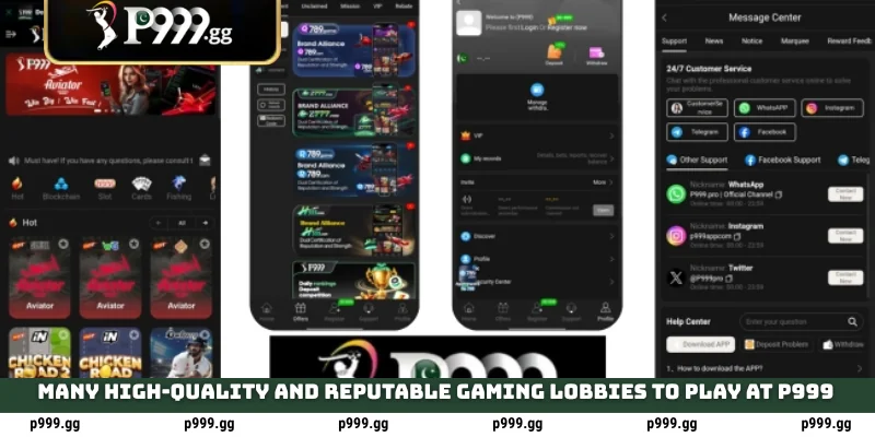 Many high-quality and reputable gaming lobbies to play at P999